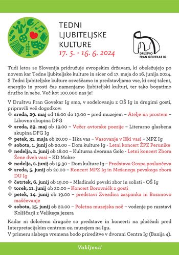 Kulturni dogodki ta vikend
