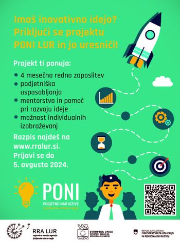 Razpis za 3. skupino druge generacije podjetnih idej PONI LUR