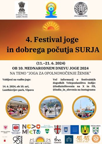Vadba joge v parku Lanthieri