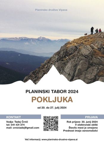 Planinski tabor 2024 - Pokljuka Planinski tabor 2024 - Pokljuka
