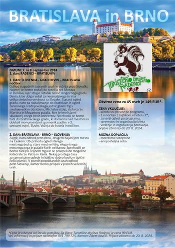 IZLET - BRATISLAVA in BRNO