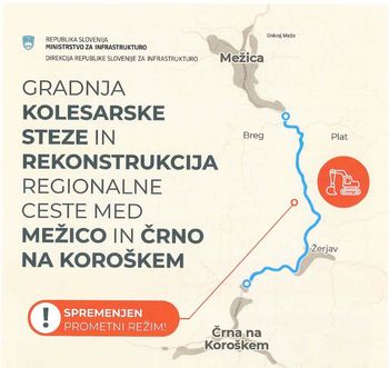 Gradnja kolesarske steze in rekonstrukcija regionalne ceste med Mežico in Črno na Koroškem