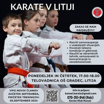 KARATE SEZONA KMALU V TEKU, PRIDRUŽI SE NAM TUDI TI! 