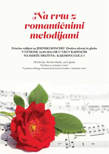 JESENSKI KONCERT DRUŠTVA ZDRAVJE IN GLASBA RADENCI