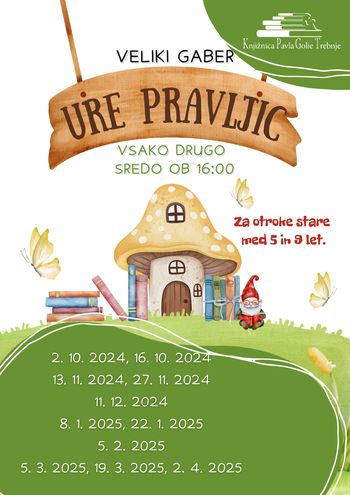 Pravljična ura v knjižnici Veliki Gaber