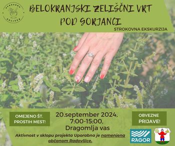 Belokranjski zeliščni vrt pod Gorjanci - NOV DATUM