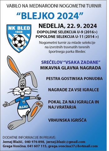 Tradicionalni nogometni turnir Blejko 2024