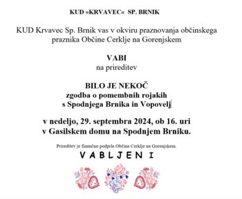 Bilo je nekoč - zgodba o pomembnih rojakih s Spodnjega Brnika in Vopovelj