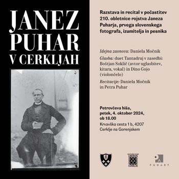Razstava o Janezu Puharju, izumitelju fotografije na steklo
