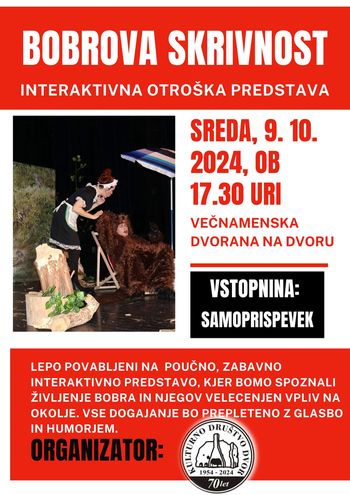 Bobrova skrivnost –  interaktivna otroška predstava