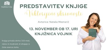 PREDSTAVITEV KNJIGE "VIKTORIJINE SKRIVNOSTI" 