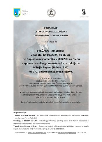 Svečana prireditev ob 170. obletnici rojstva Mihajla Pupina