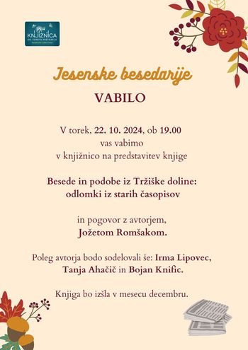 JESENSKE BESEDARIJE