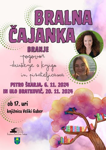 Bralna čajanka s Petro Škarja in Ulo Bratkovič