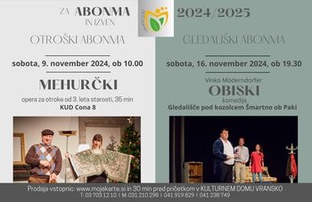 OTROŠKI IN GLEDALIŠKI ABONMA TER IZVEN 2024–2025