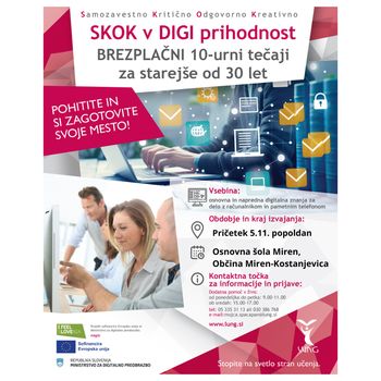 BREZPLAČNI TEČAJ DIGITALNEGA USPOSABLJANJA
