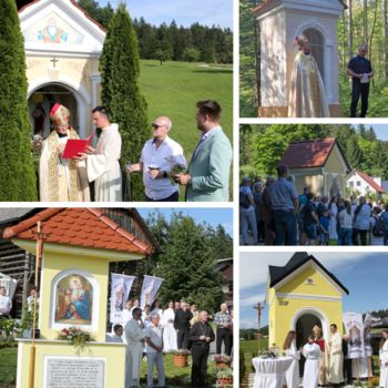 Blagoslov dveh novih in treh prenovljenih vaških kapel 