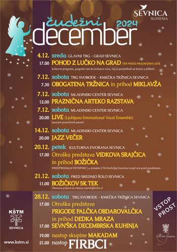 Sevnica decembra v praznični podobi – pester program za vse generacije