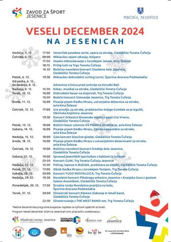 Veseli december 2024 na Jesenicah