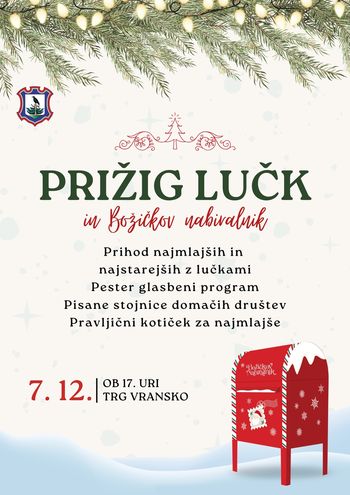 Prižig lučk z Božičkovim nabiralnikom