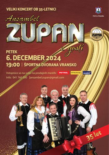 Ansambel Zupan z gosti, veliki koncert ob 35-letnici