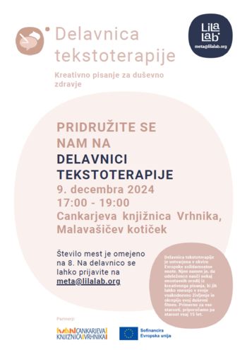 Delavnica tekstoterapije