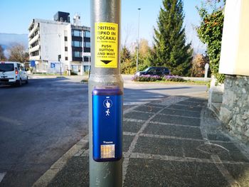 Blejski semafor s tipko za slepe in slabovidne 