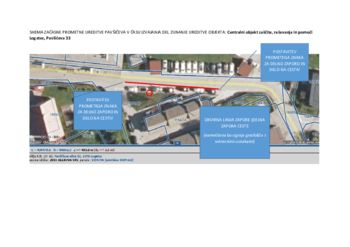 Delna zapora Pavšičeve ulice ob objektu Pavšičeva 33 (25.11. – 6.12.2024)