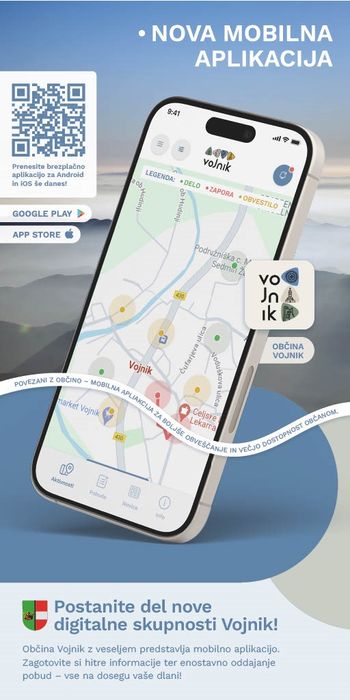 Mobilna aplikacija »Občina Vojnik« 