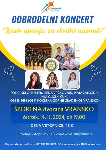 Dobrodelni koncert "ŽAREK UPANJA ZA OTROŠKI NASMEH"
