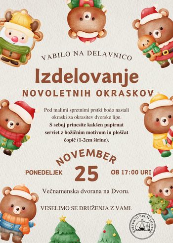 IZDELOVANJE NOVOLETNIH OKRASKOV