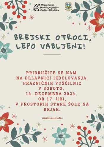 Dealvnica izdelovanja voščilnic na BRJAH