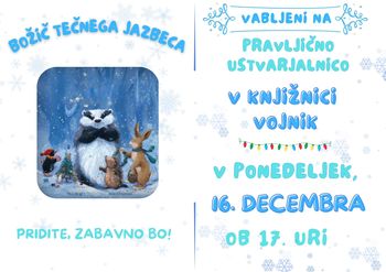 PRAVLJIČNA USTVARJALNICA V KNJIŽNICI VOJNIK - BOŽIČNI VOJNIK