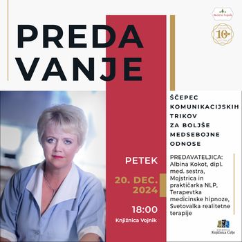 PREDAVANJE: ŠČEPEC KOMUNIKACIJSKIH TRIKOV ZA BOLJŠE MEDSEBOJNE ODNOSE