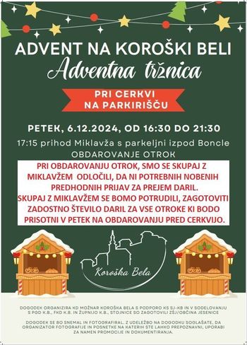 Adventna tržnica na Koroški Beli