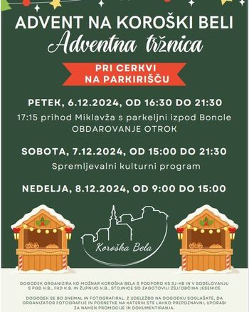 Adventna tržnica na Koroški Beli