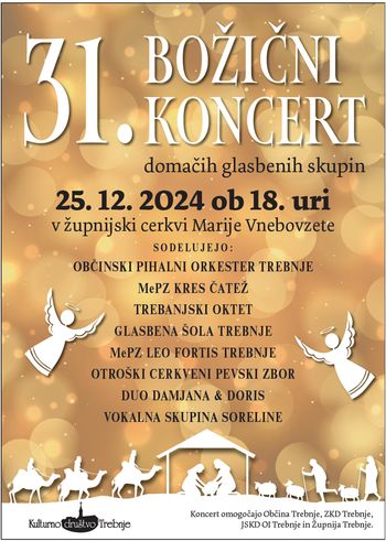 31. božični koncert domačih glasbenih skupin v Trebnjem