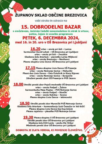 15. DOBRODELNI BAZAR - ŽUPANOV SKLAD OBČINE BREZOVICA
