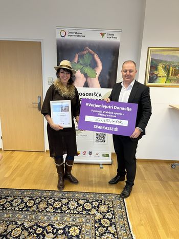 Nova donacija Banke Sparkasse d.d. projektu Skupaj za Kras