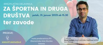 BREZPLAČNA DELAVNICA ZA DRUŠTVA