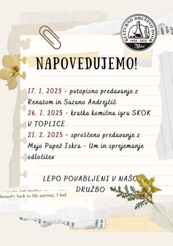 Napovedujemo!