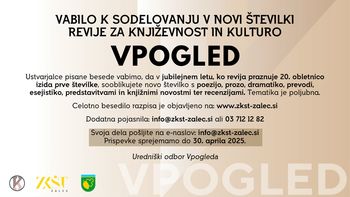 Vabilo k sodelovanju v novi številki revije Vpogled
