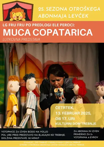 25. sezona otroškega abonmaja Levček: 4. predstava MUCA COPATARICA (sprememba)