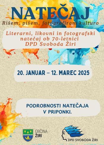 Natečaj ob praznovanju 70-letnice delovanja DPD Svoboda Žiri