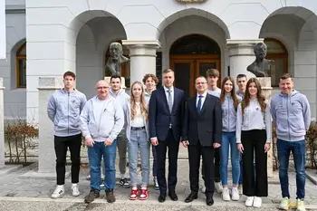Sprejem slovenskih pokalnih članskih prvakov v atletiki