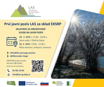 Objavljen je prvi javni poziv LAS Zgornja Gorenjska - BOJA za izbor projektov