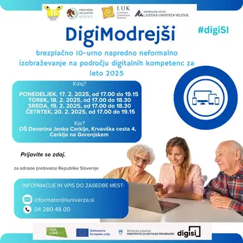 Digimodrejši - brezplačni tečaj računalništva v Cerkljah