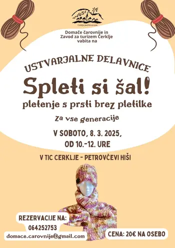 Ustvarjalna delavnica Spleti si šal