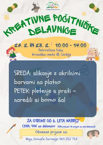 Kreativne počitniške delavnice za otroke