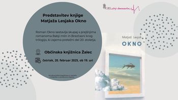 Utrip domoznanstva: predstavitev knjige Okno in pogovor s pisateljem Matjažem Lesjakom